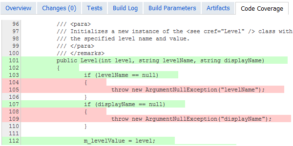 Code coverage highlighting in TeamCity as part of Continuous Integration