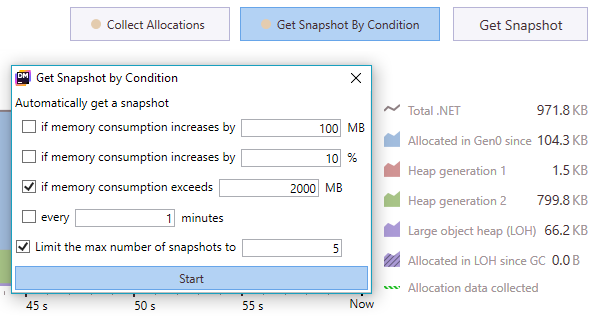 Get snapshots automatically