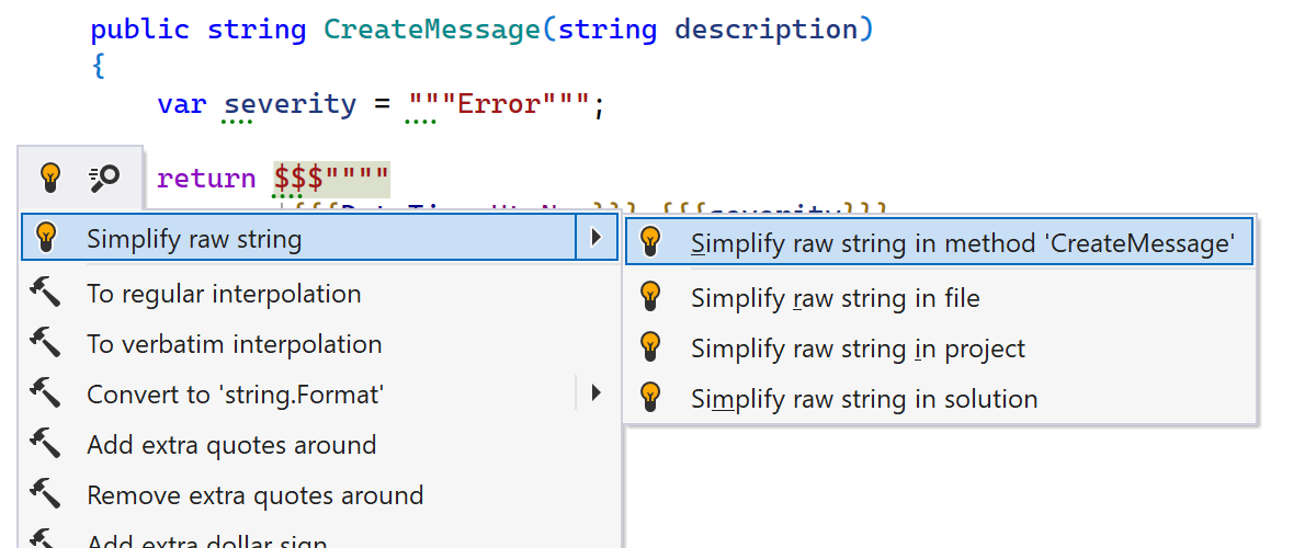Improved support for raw strings