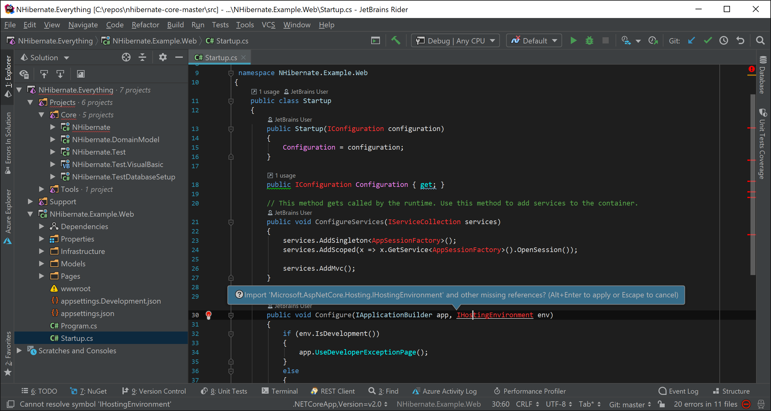 .NET code editor in JetBrains Rider