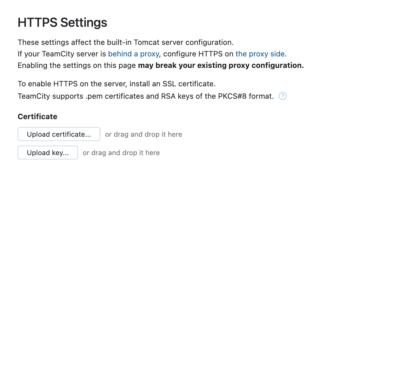 初期状態での HTTPS のサポート