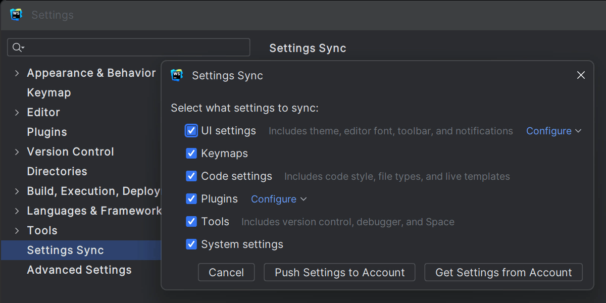 Settings Sync