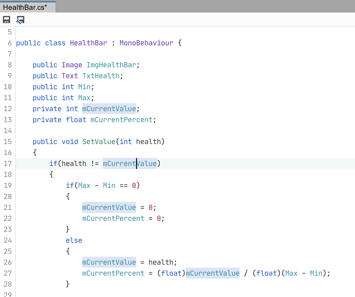 Screenshot example