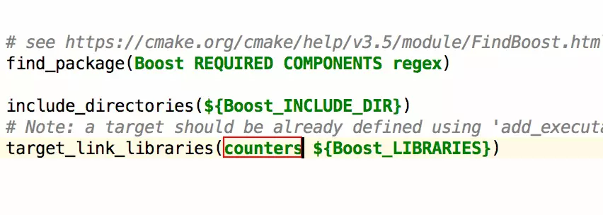 Preenchimento do CMake, geração de código e ações automáticas