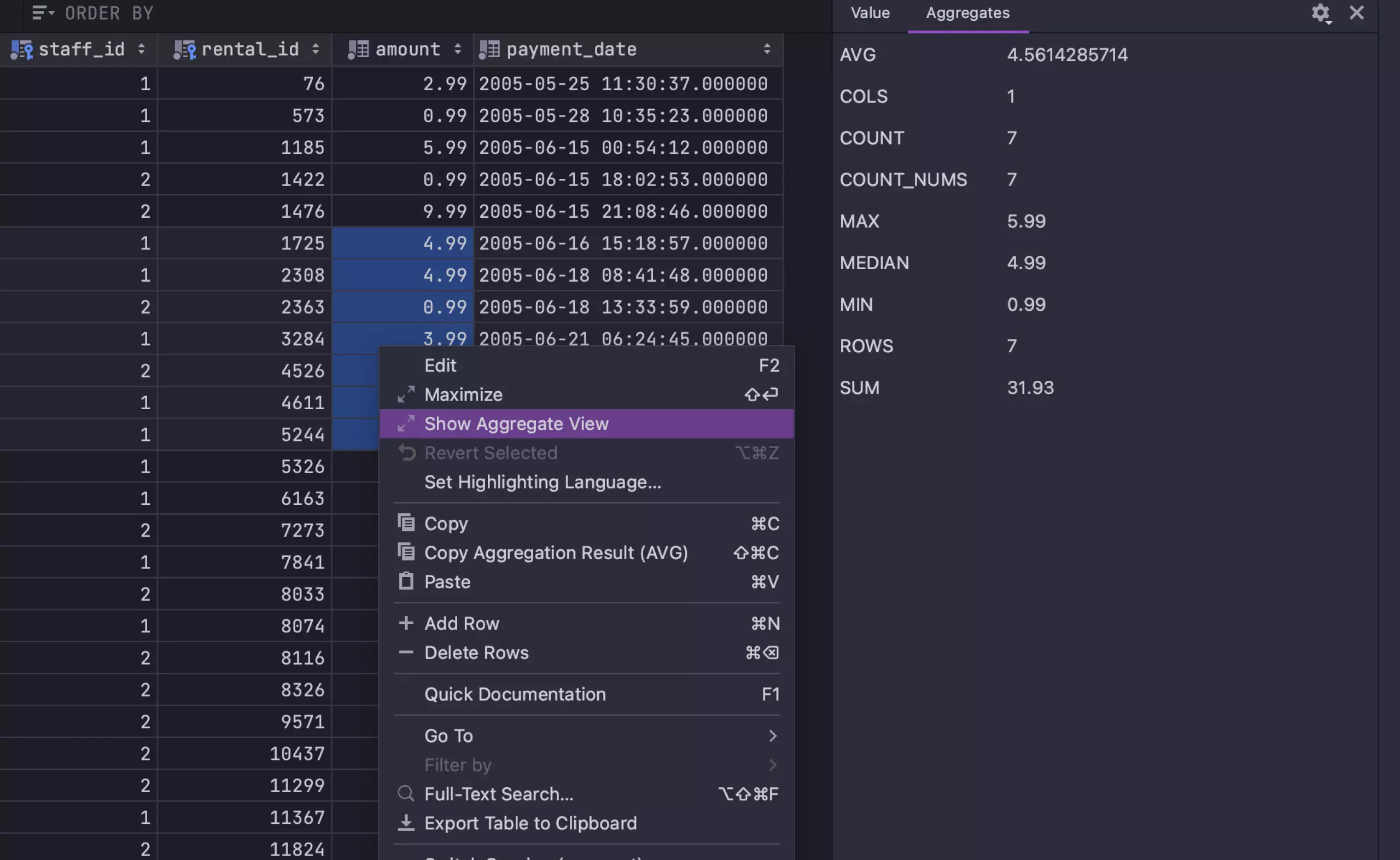 Vue Aggregate