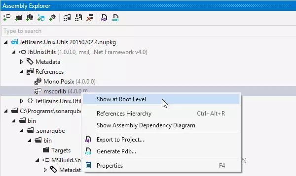 dotPeek 可以帮助您浏览文件夹、存档和 NuGet 包