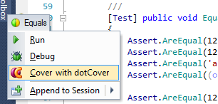 Running code coverage analysis from Visual Studio code editor