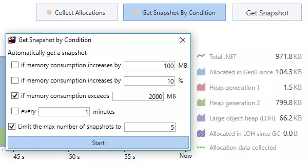 Obtenir des instantanés automatiquement