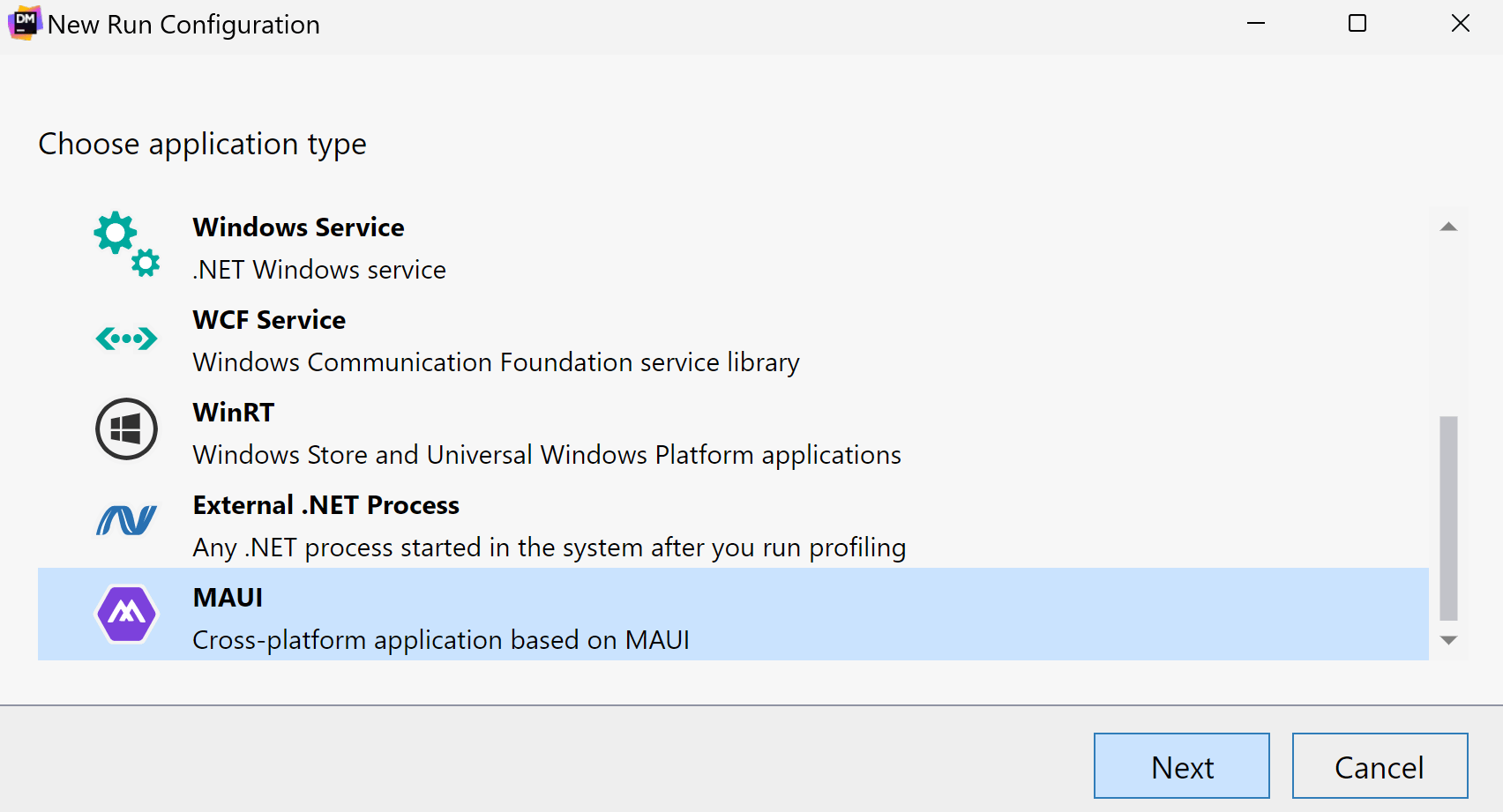MAUI アプリケーションのサポート