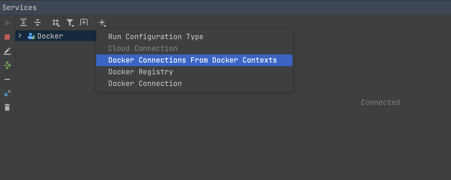 Setting up additional Docker connections using Docker Contexts
