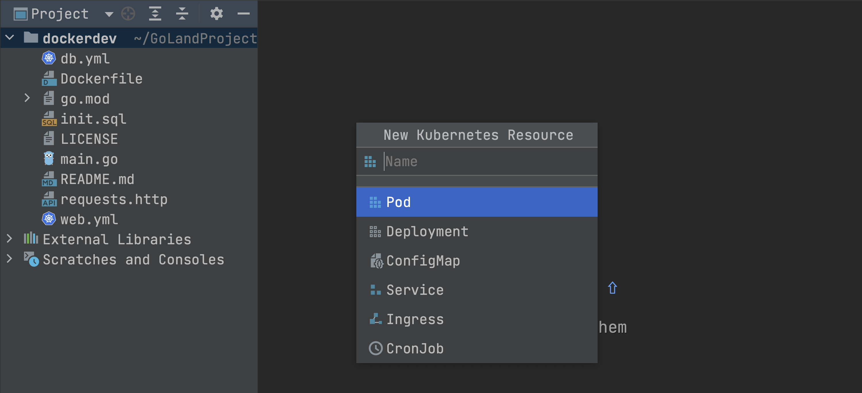 Creating a new Kubernetes resource