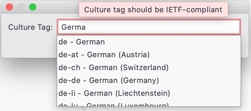 Add new culture in localization manager