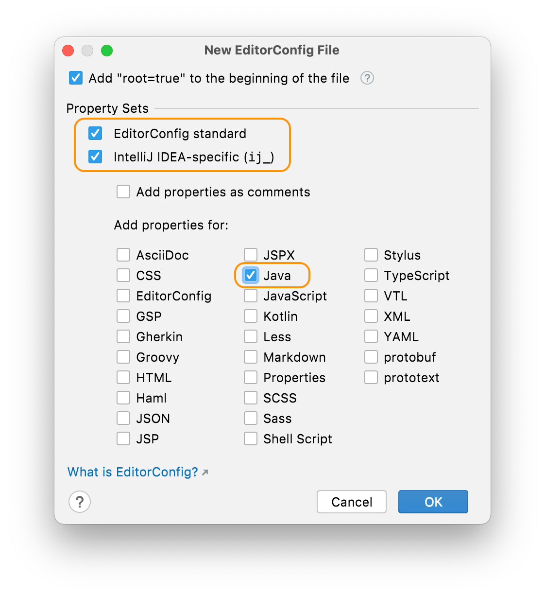 EditorConfig File Configuration