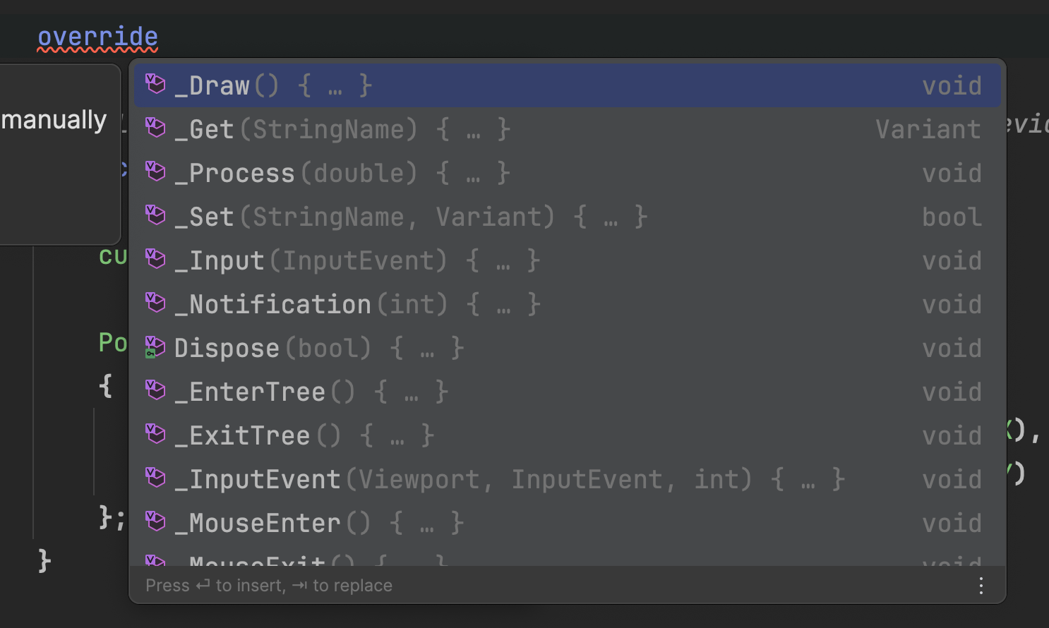 code completion in jetbrains rider