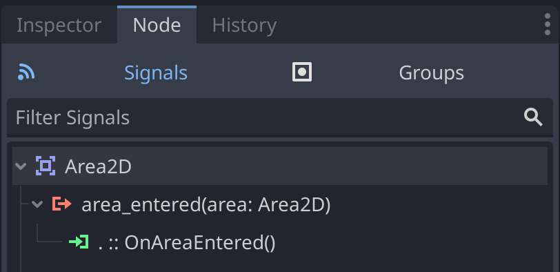 Signal connected to method