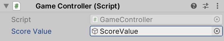 Assign UI element to script field