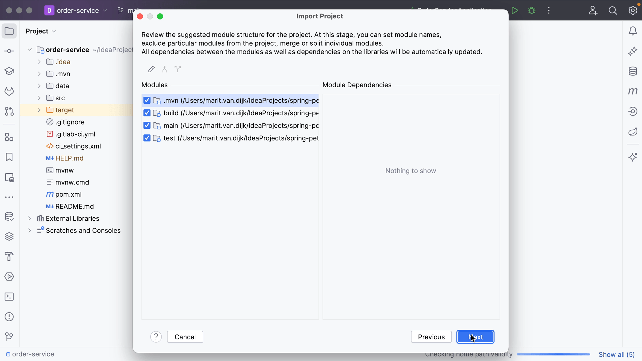 Import Project: Modules