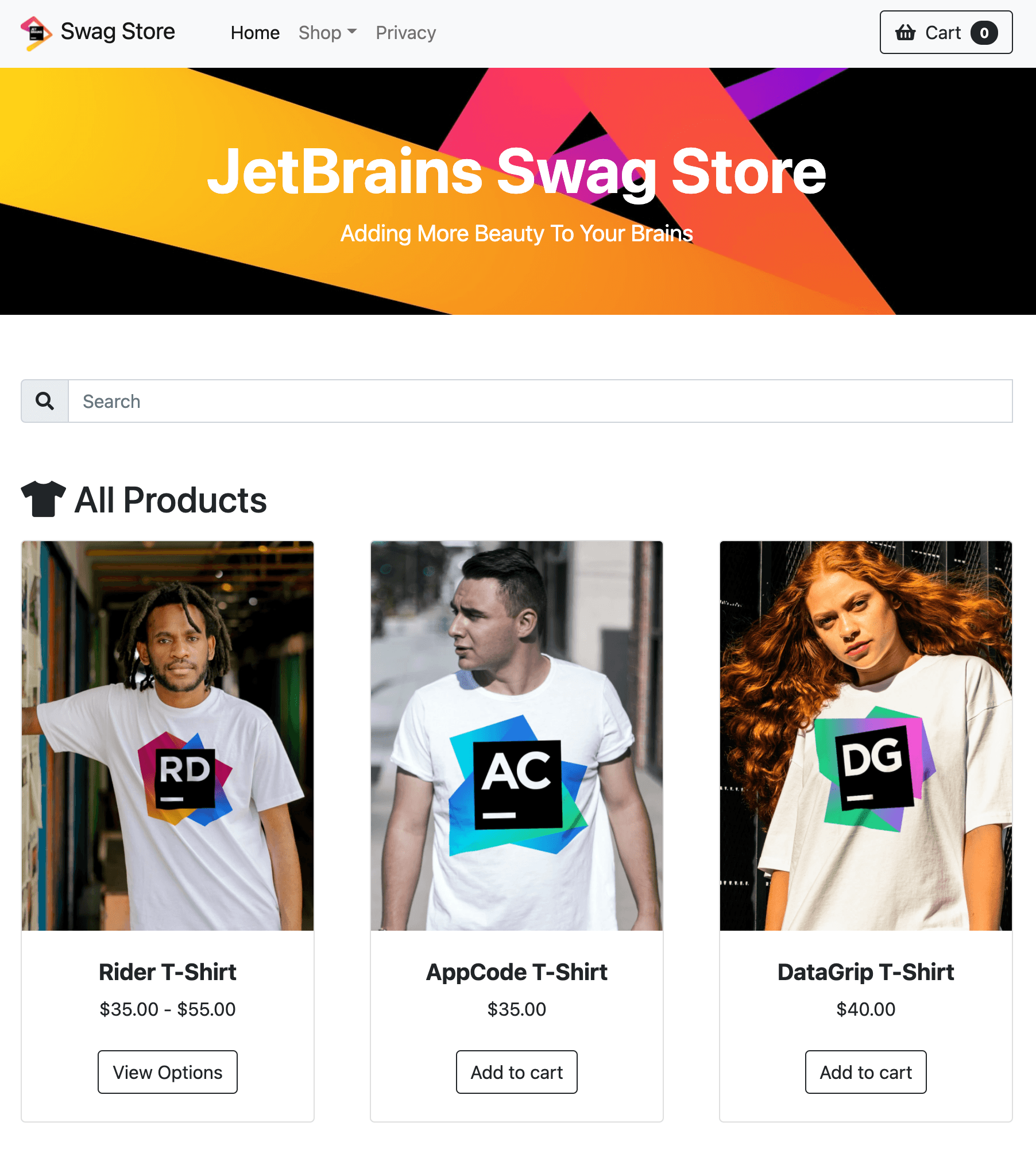 JetSwag Store Sample