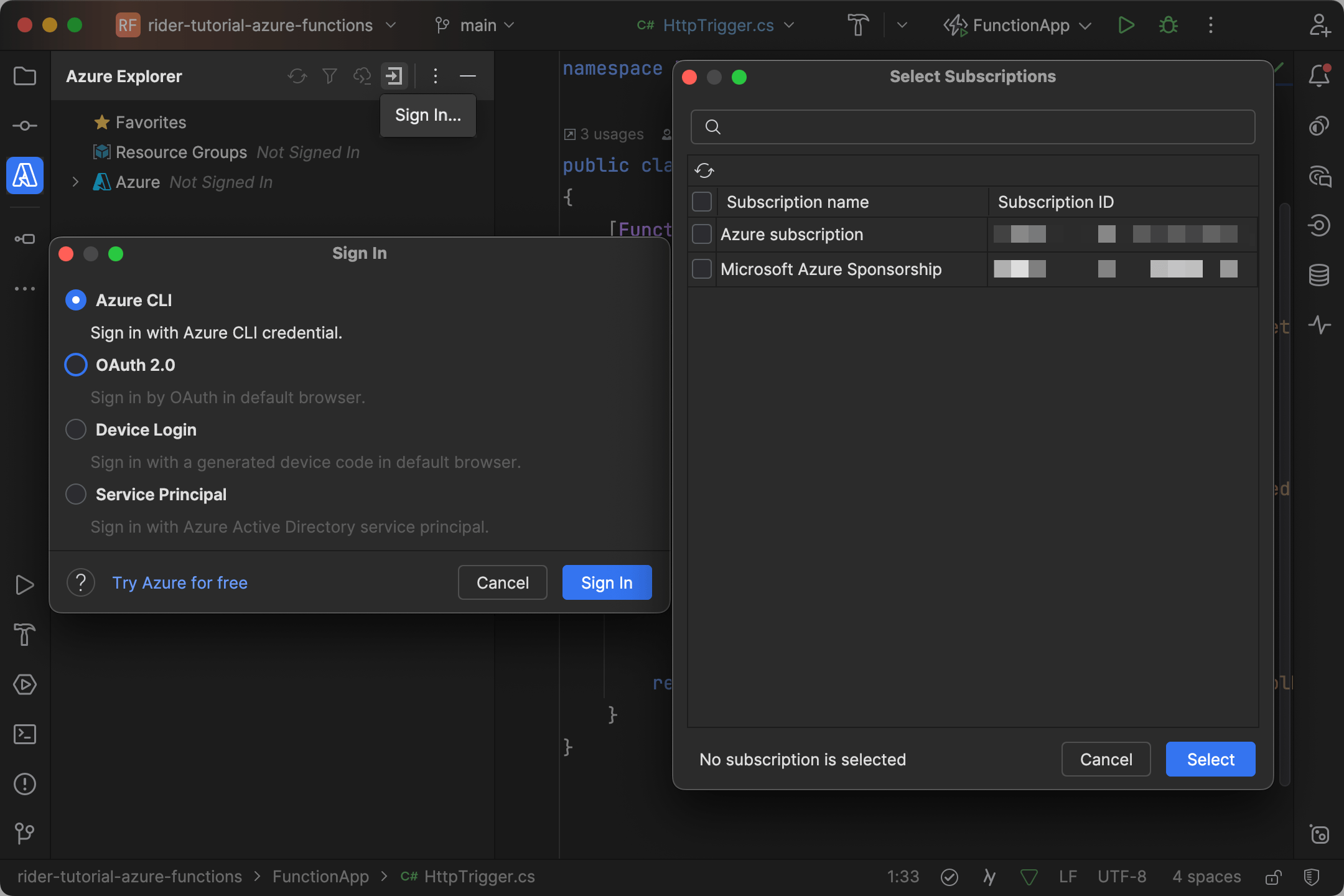 Sign-In Methods and Subscriptions