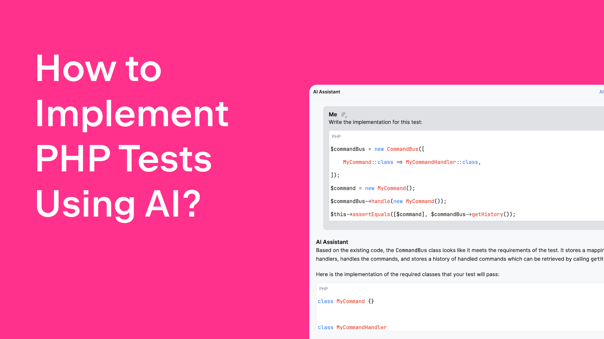 AI for PHP, How to Make AI Assistant Generate Test Implementations