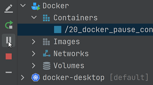 Pause and unpause containers