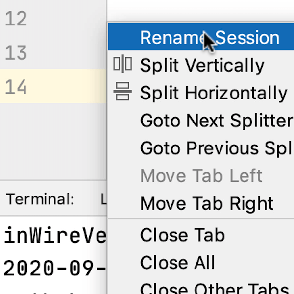 Naming your IntelliJ IDEA terminal tabs