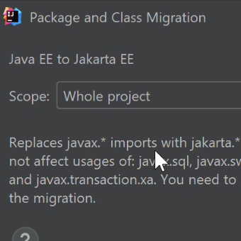 Migrating from the `javax` to `jakarta` namespace