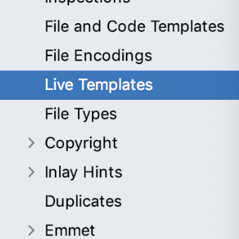 Live Templates Tip