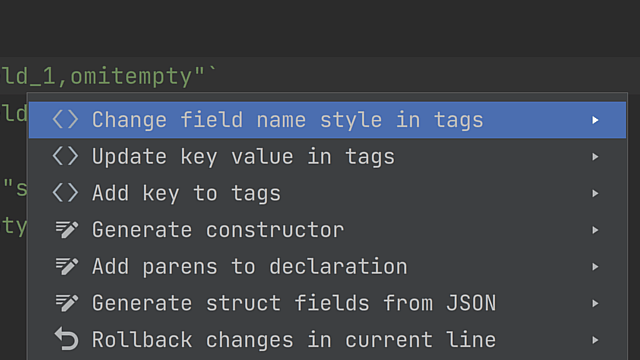 Change struct tag style