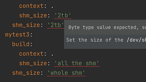 Inspect size_size values for errors in docker-compose.yaml files