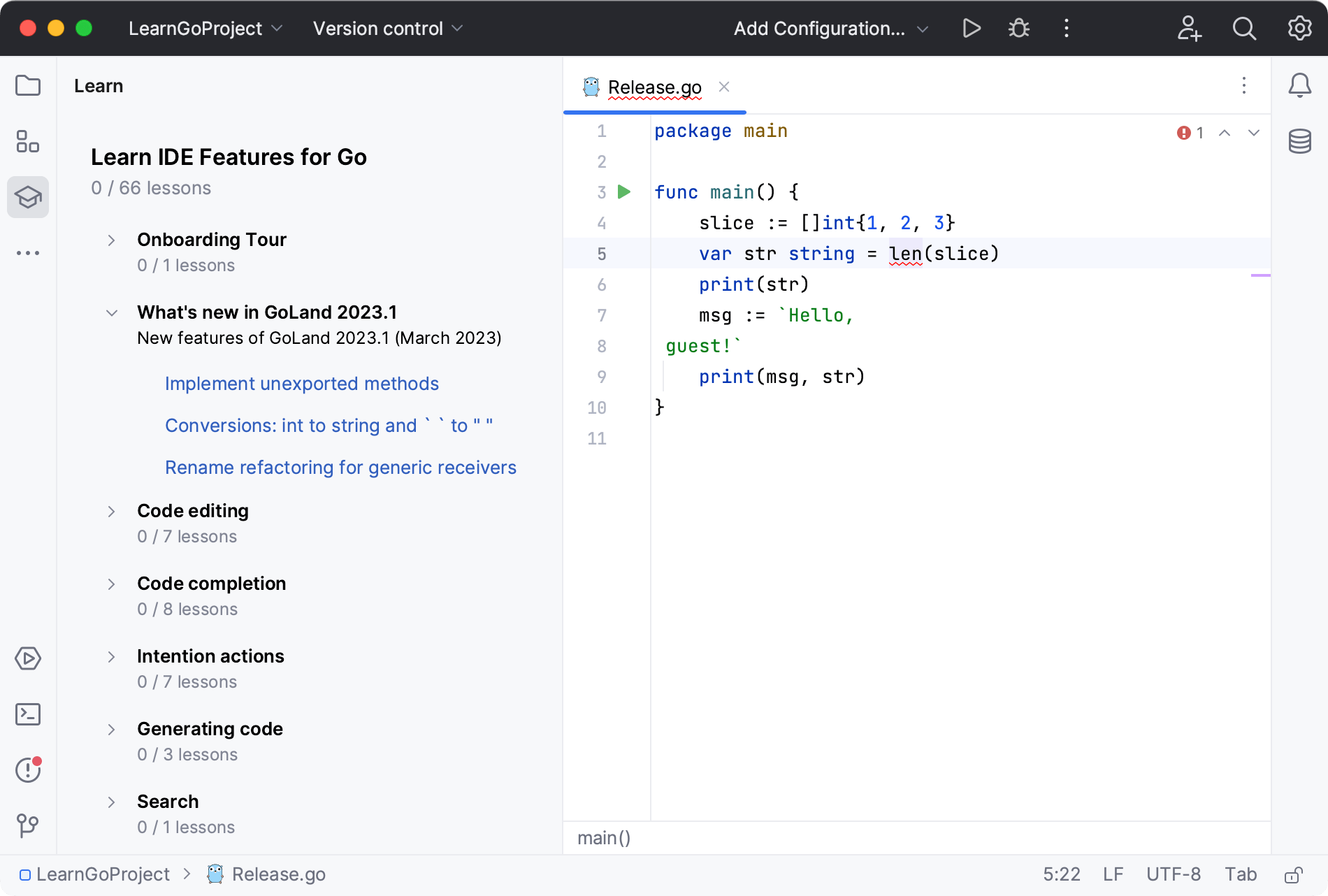 New Features in GoLand 2023.1