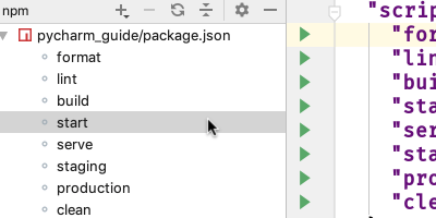 Run npm Scripts from package.json