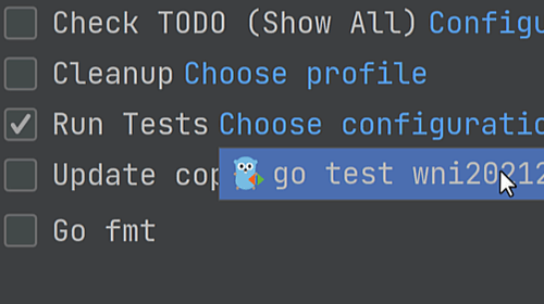 Run tests before commit
