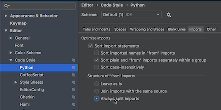 One Import Per Line Preference