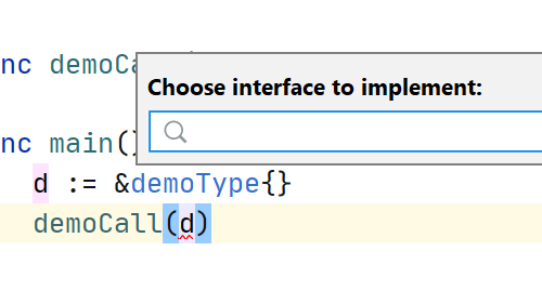 Implement an interface