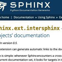 Linking Between Sites with Intersphinx