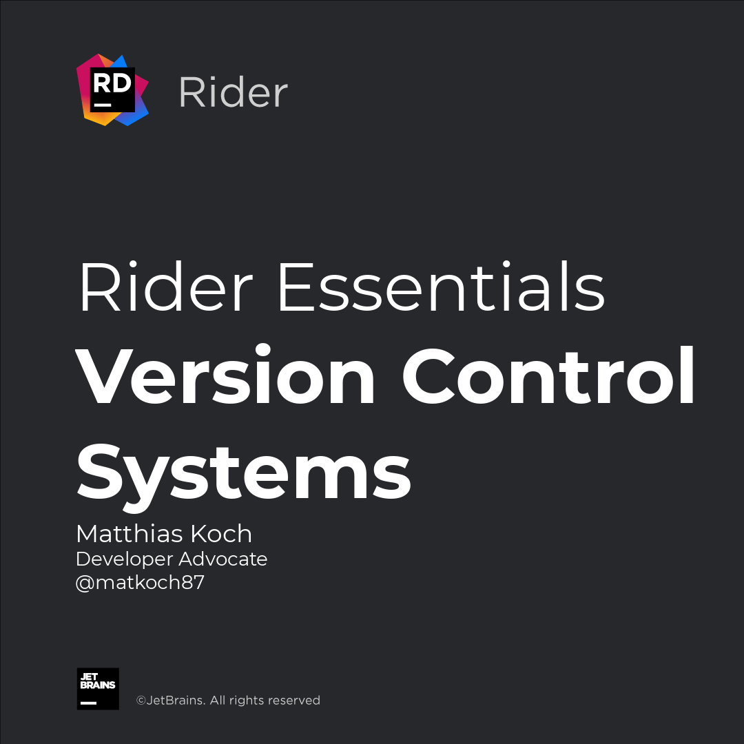 Version Control in Rider