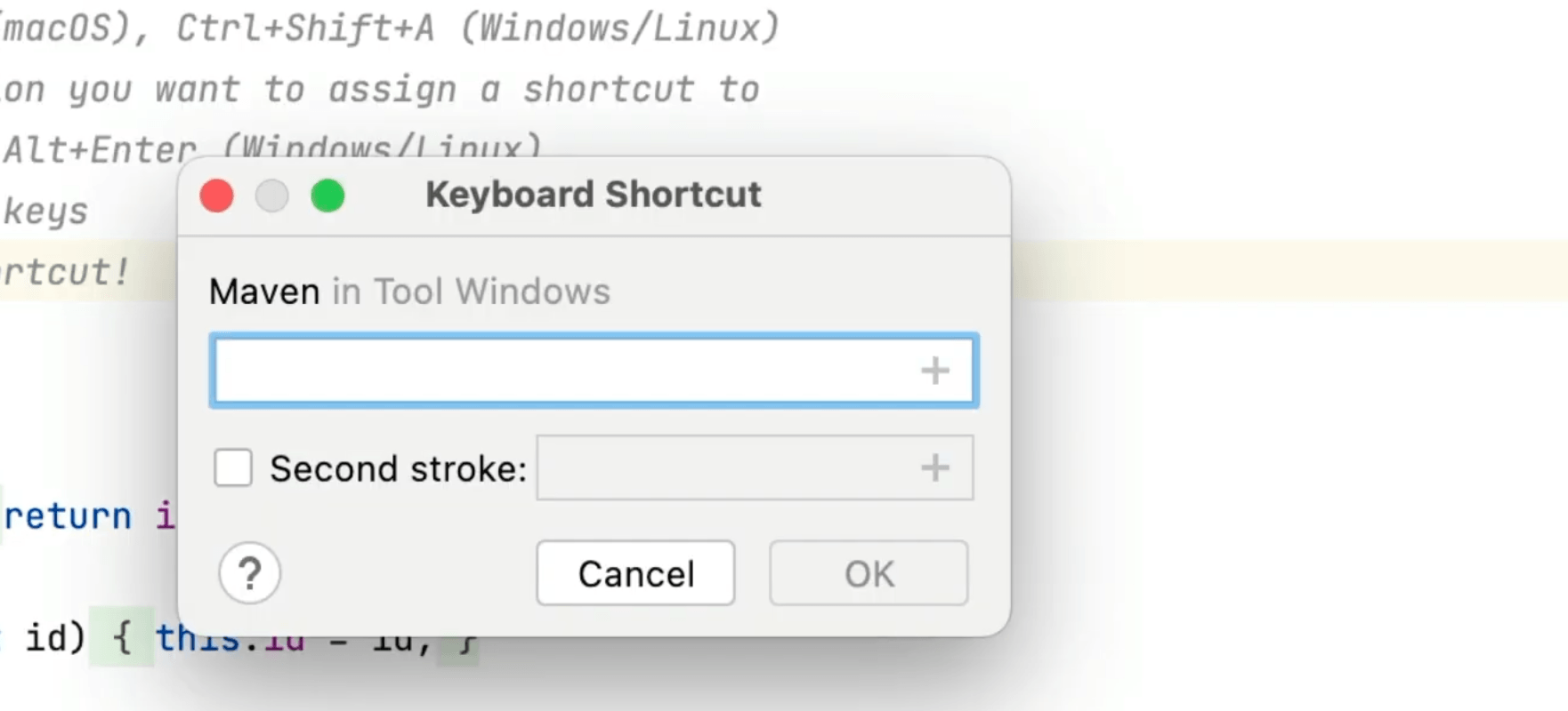 Assign a keyboard shortcut