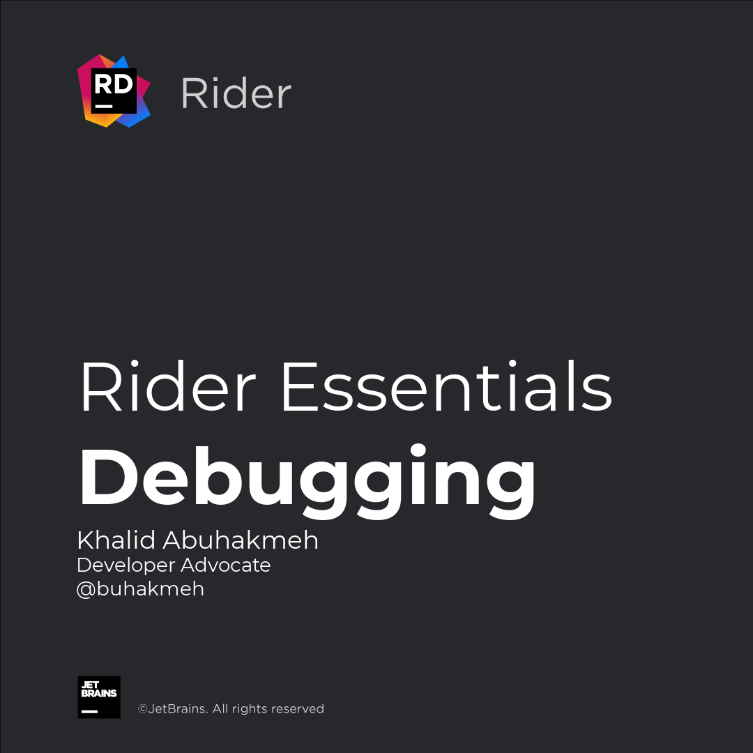 Debugging code with Rider