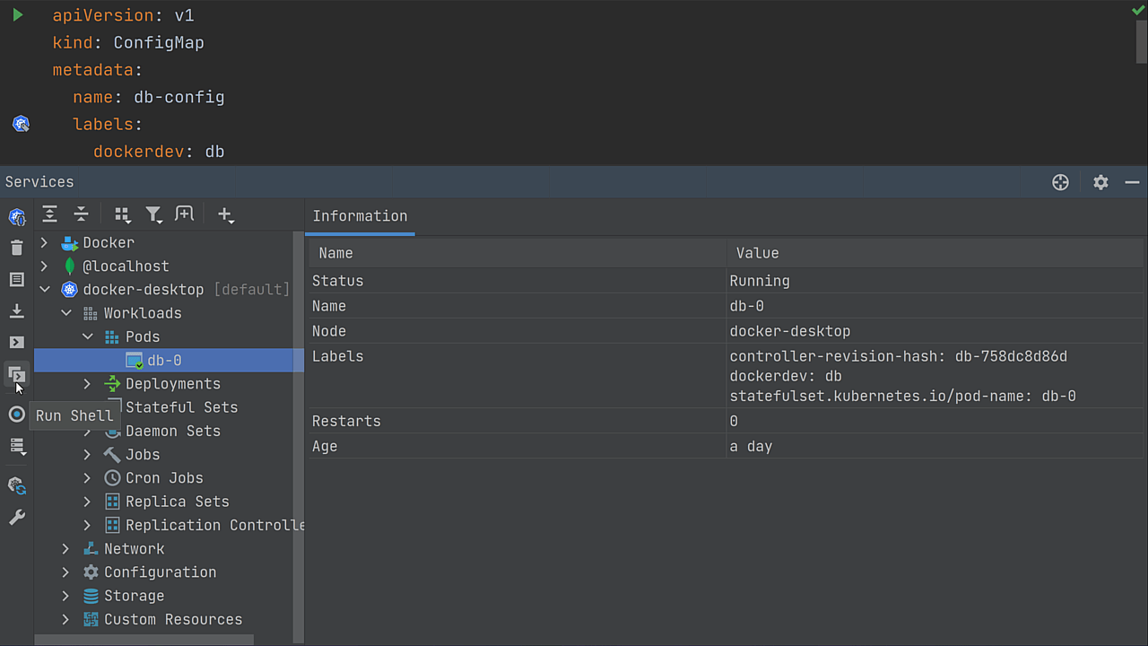 Open Shell in Kubernetes