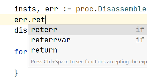 Postfix Completion