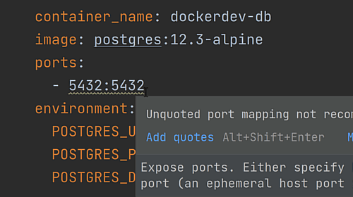 Inspect port mapping for errors in docker-compose.yaml files