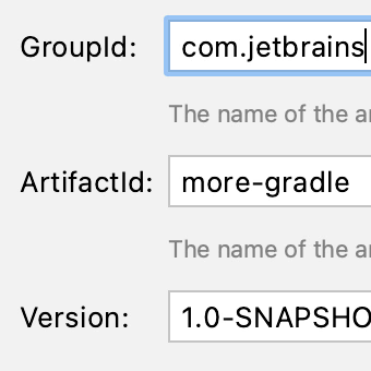 Group ID and version number