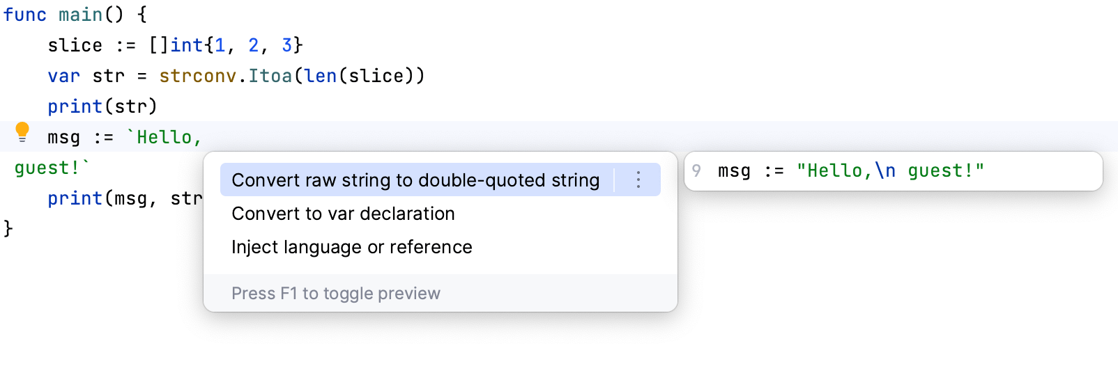 Convert between different types of strings