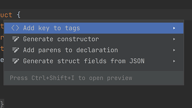 Add keys to struct field tags
