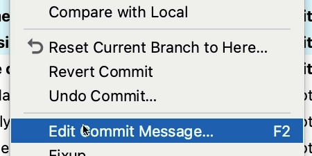 Edit Commit Message