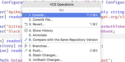 VCS Operations Quicklist