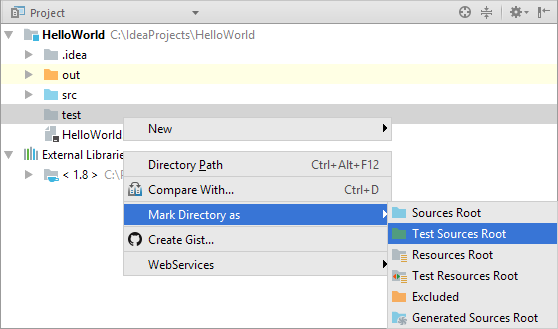 mark directory as
