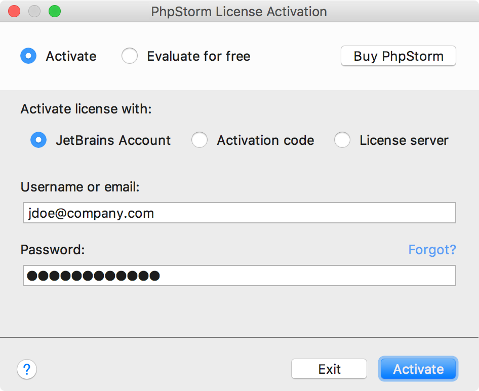 free jetbrains products license server