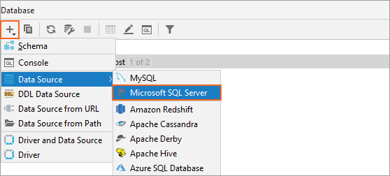 Add SQL Server (jTds) as a data source